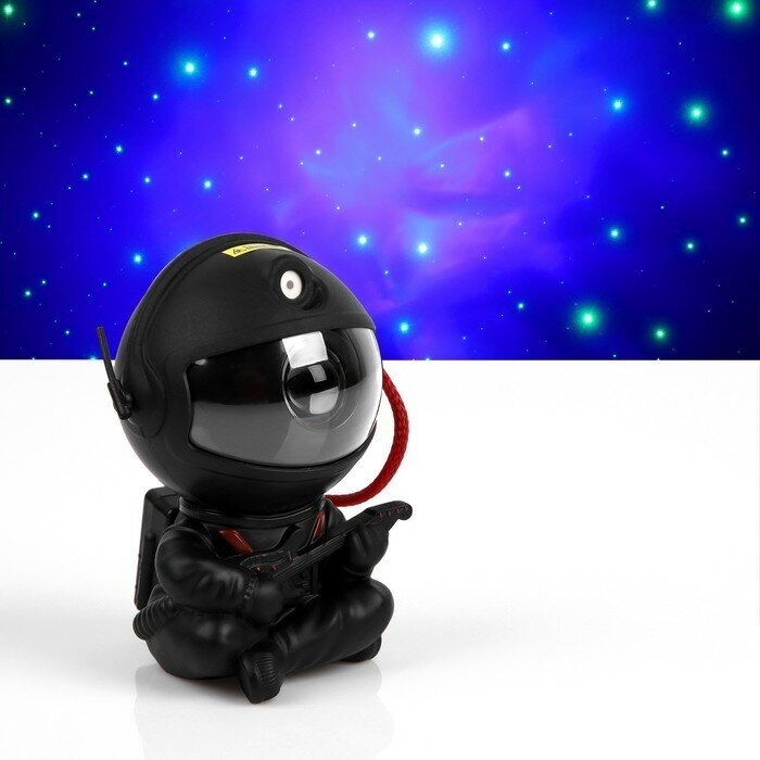 Световой прибор"Космонавт с гитарой" черный, 13 см, лазер/проектор, Usb, RGB Luazon Lighting 9616743 . - фотография № 8
