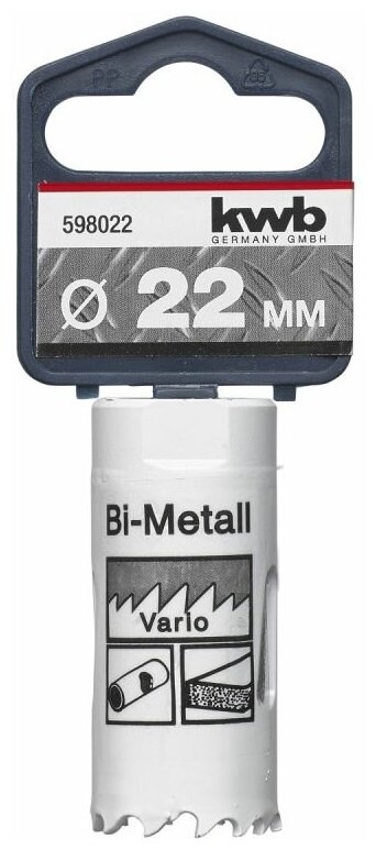 Коронка по металлу KWB KWВ 598-022 HSS BI-METALL 22 мм