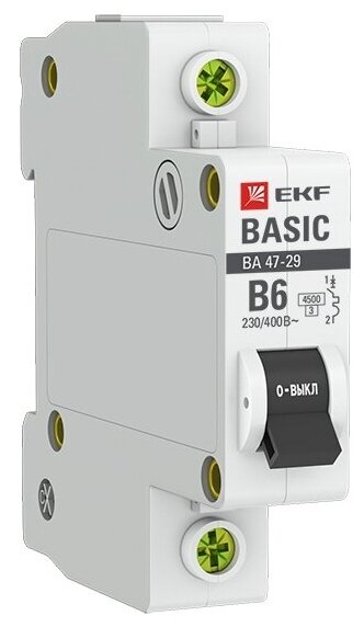 Автоматический выключатель EKF ВА 47-29 (B) 45kA