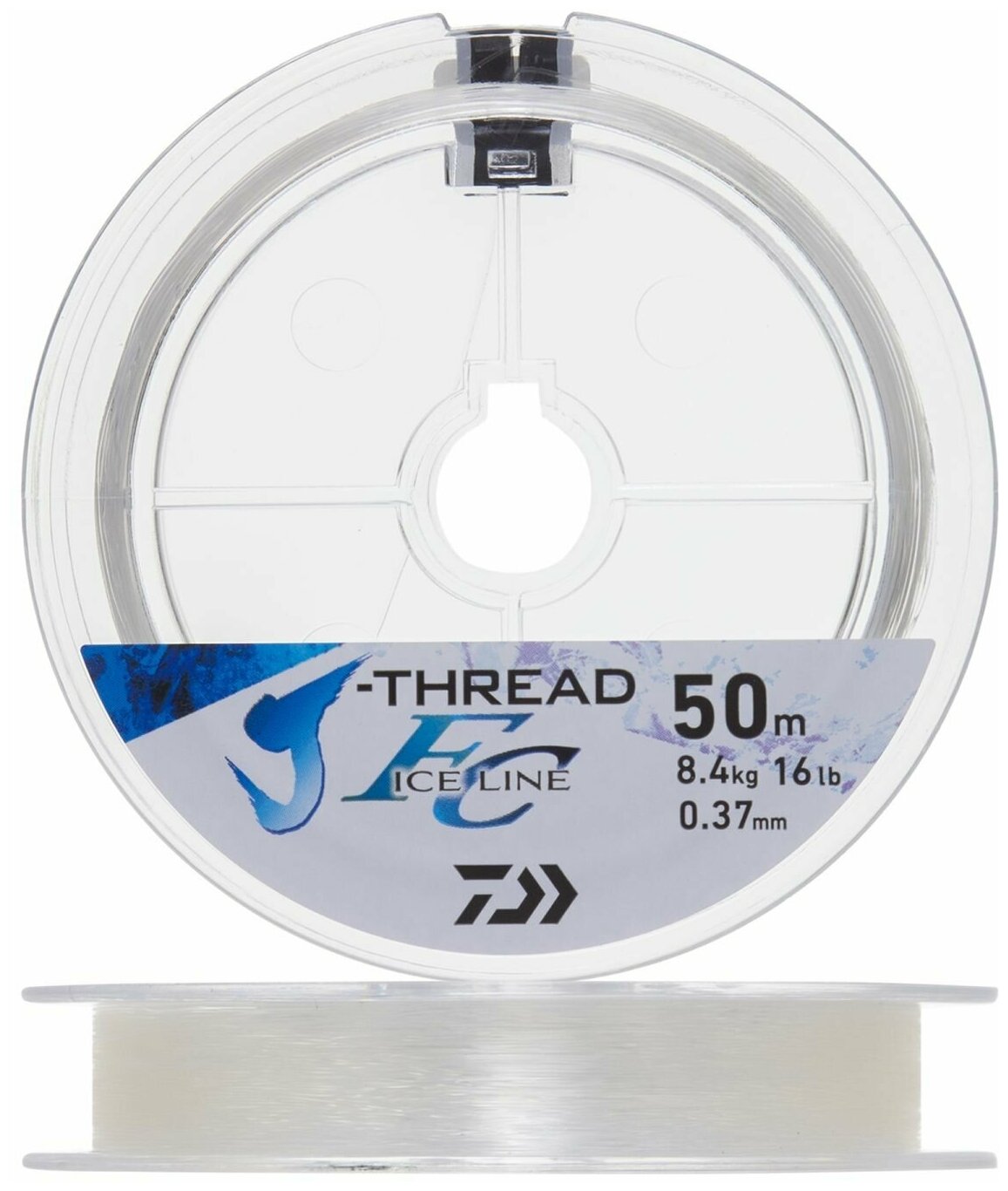 Леска зимняя флюорокарбон Daiwa J-Thread Fc Ice Line 0,37мм 50м (clear)