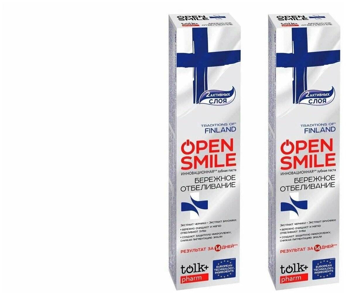 TOLK Зубная паста Open smile, Инновационная, Traditions of Finland, 100 гр, 2 штуки