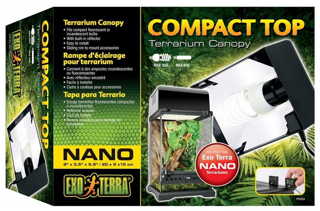 Лампа для террариума Hagen Exo-Terra Compact Top Nano - фотография № 1