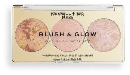 REVOLUTION Набор для лица  3 В 1 Blush & Glow, peach glow