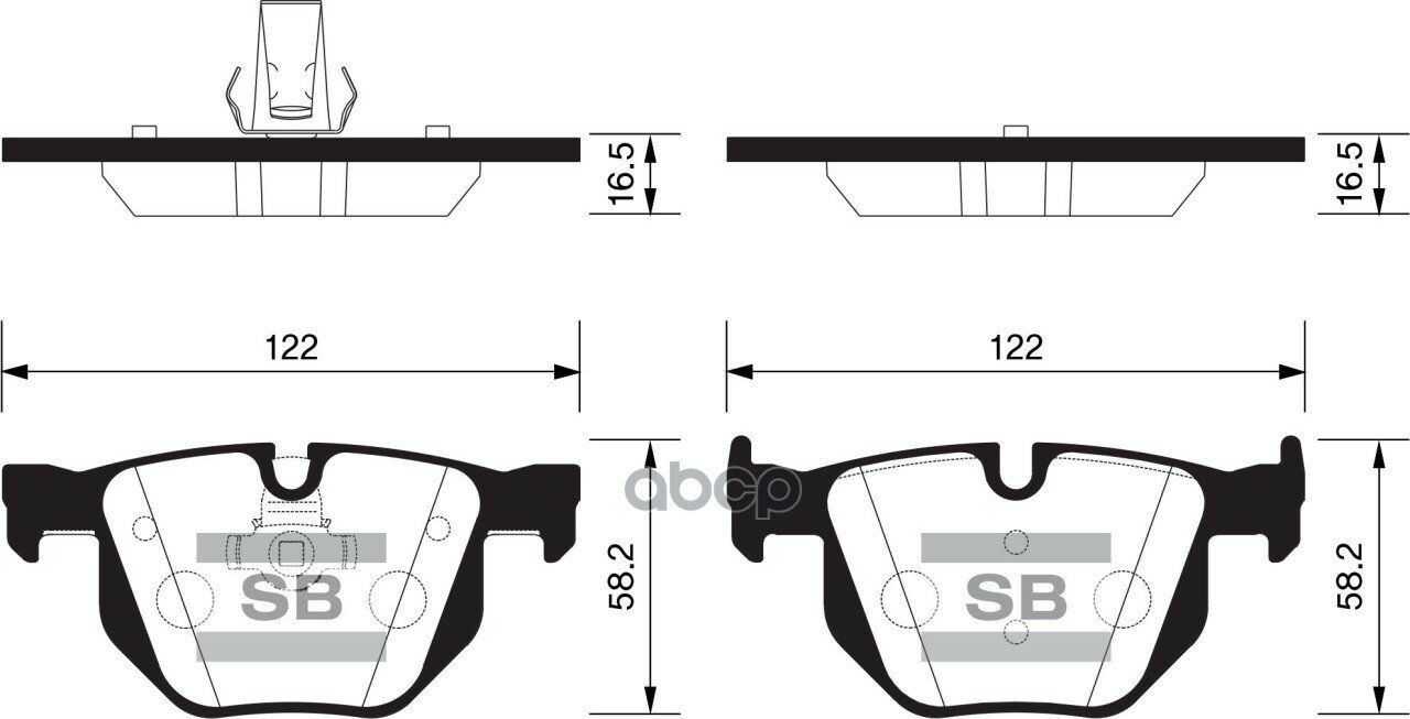 Колодки Тормозные Bmw E60/E61 Задние Sangsin brake арт. SP2157