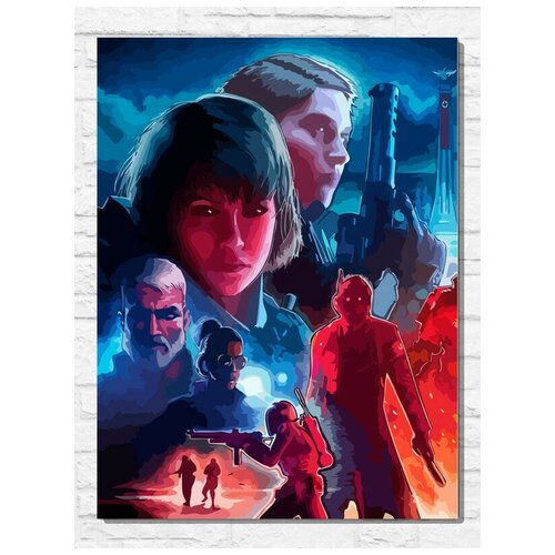 Картина по номерам на холсте игра Wolfenstein Youngblood (PS, Xbox, PC, Switch) - 11228 В 30x40 игра bethesda wolfenstein youngblood deluxe ed код загрузки