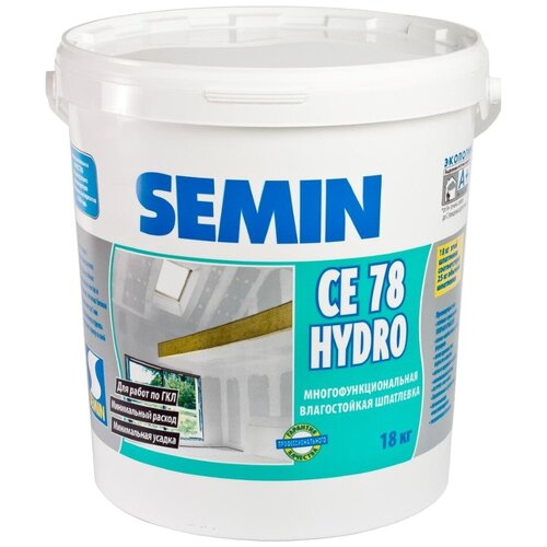 Шпатлевка SEMIN СE 78 Hydro, зеленый, 18 кг шпатлевка semin сe 78 hydro 18 кг