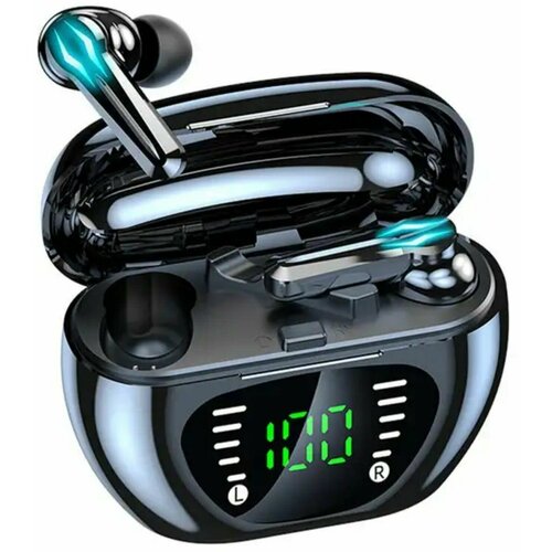 Игровые наушники М29 Блютуз гарнитура беспроводная для геймеров Bluetooth 51 Сенсорное управление LED-подсветка Микрофон с шумоподавлением и низкой задержкой чёрные 1500₽