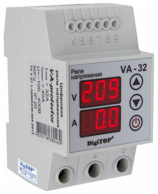 Реле контроля напряжения Digitop VА-32А - фотография № 1