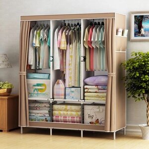 Складной каркасный <b>тканевый</b> <b>шкаф</b> <b>Storage</b> <b>Wardrobe</b> (Бежевый) Текстильная мебель доступна по цене, быс