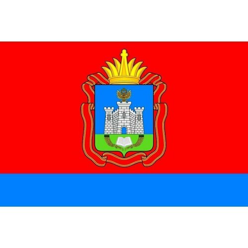 Флаг Орловской области с земельной короной. Размер 135x90 см.