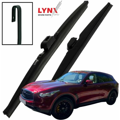 Дворники Infiniti FX30d (2) S51 Инфинити ФХ30д рест. 2012 2013 Щетки стеклоочистителя зимние LYNXauto к-т 2шт, 600мм-480мм