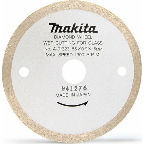Алмазный диск сплошной по стеклу 85x15 (мокрый рез) Makita A-01323