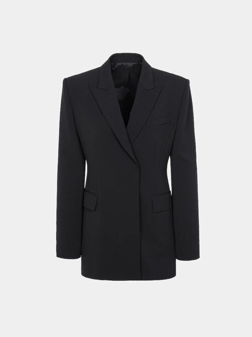 Пиджак JUUN.J, средней длины, силуэт полуприлегающий, размер S, черный