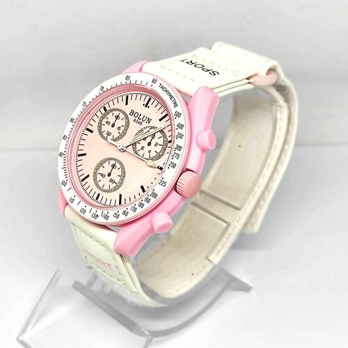 Наручные часы, розовый, белый наручные часы festina boyfriend f20398 1 женские кварцевые хронограф секундомер водонепроницаемые подсветка стрелок розовый