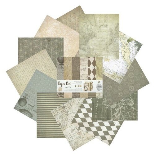 фото 078-sb набор бумаги "география" 25.5см*25.5см perfect craft