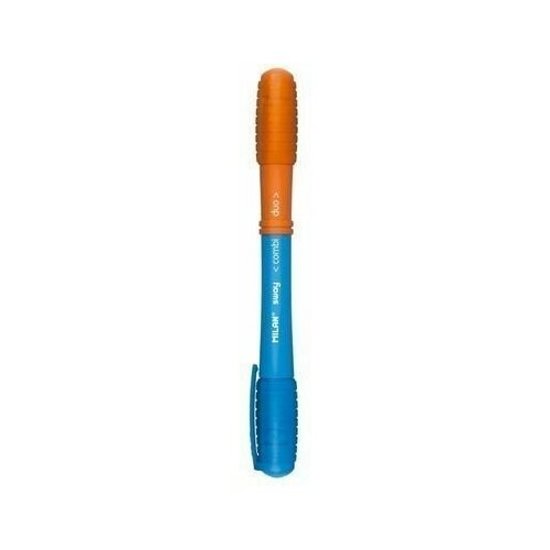 Ручка шариковая автоматическая MILAN двусторонняя (оранжевый голубой) 1,0мм