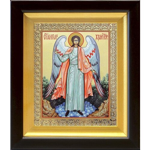 Ангел Хранитель ростовой, икона в киоте 14,5*16,5 см икона ангел хранитель ростовой в раме 17х20