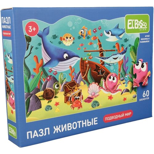 El`BascoToys Пазл 60 элемент. ET01-018 Подводный мир каталка для малышей el bascotoys машина