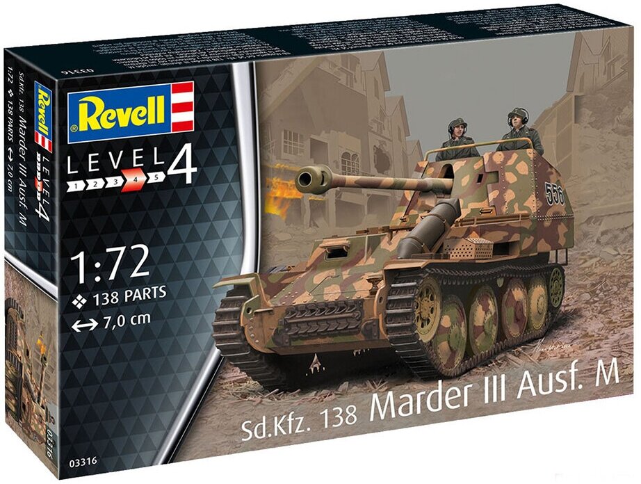 03316 Revell Немецкая САУ Sd. Kfz. 138 Marder III Ausf. M (1:72)