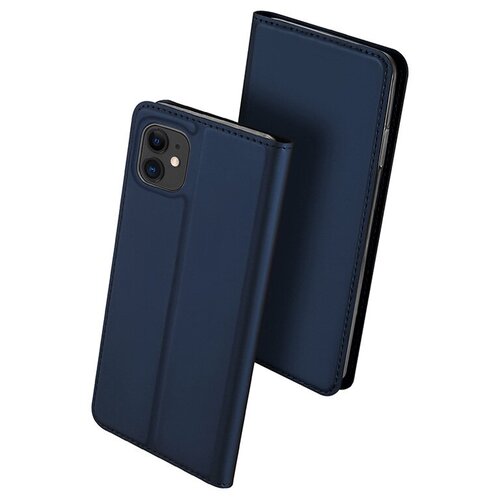 фото Чехол-книжка mypads для iphone 12 (6.1) / iphone 12 pro (6.1) водоотталкивающий с мульти-подставкой на жесткой металлической основе синий