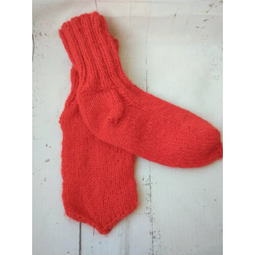 Носки МастерРина размер 13, красный носки из ангоры снежинка