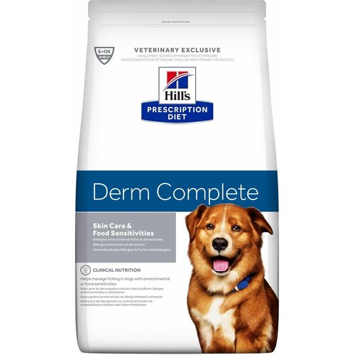 Hill's Prescription Diet Derm Complete Сухой диетический корм для собак 1.5кг