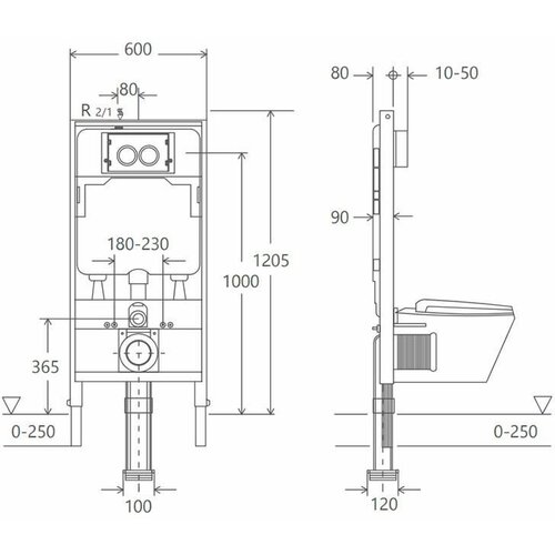 Монтажный элемент для подвесного унитаза Shouder SHD-00013362