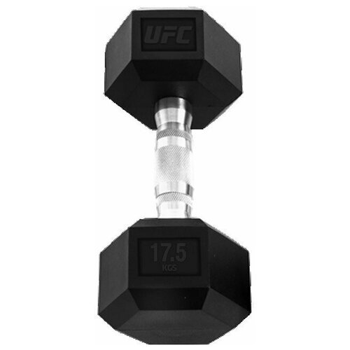 Гантель шестигранная UFC 17.5 кг UHA-69714 диск ufc premium urethane grip 25 кг черный