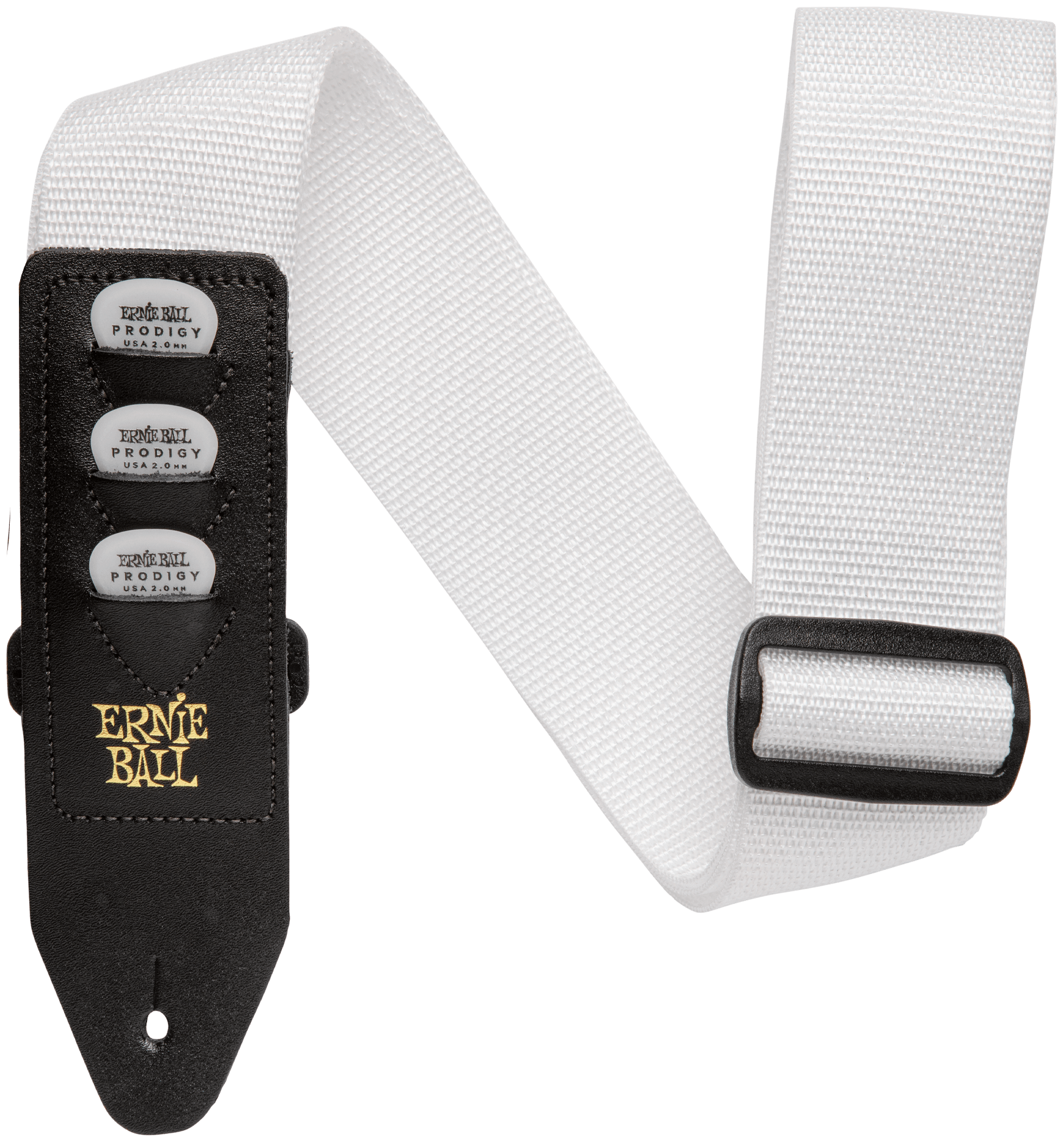 Ernie Ball 4259 White Pickholder Strap ремень гитарный