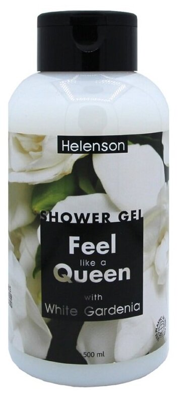 Helenson Shower Gel Feel Like A Queen (White Gardenia) - Хеленсон Гель для душа Стань Королевой (Белая Гардения), 500 мл -