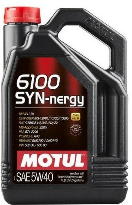 MOTUL 6100 Syn-Nergy 5w40 Масло Моторное Синт. 4л. Motul