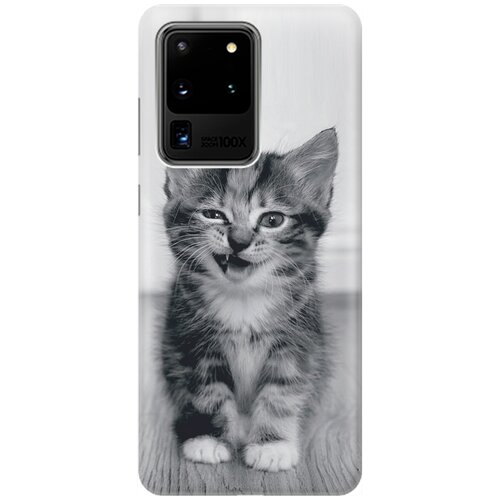 RE: PA Накладка Transparent для Samsung Galaxy S20 Ultra с принтом Котенок с ухмылкой re pa накладка transparent для samsung galaxy a12 m12 с принтом котенок с ухмылкой