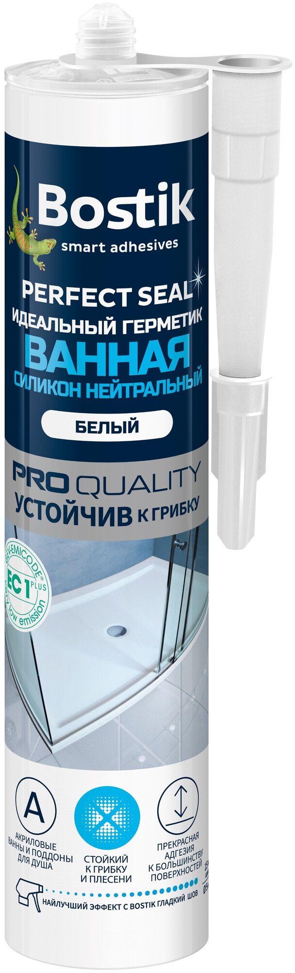 Bostik Perfect Seal Идеальный герметик Ванная Силикон Нейтральный белый 280мл