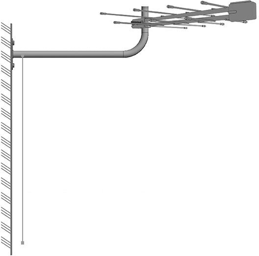 Крепление для спутникового ТВ (REXANT (34-0583) кронштейн 10 СМ облегченный (для эфирных И WI-FI антенн) МОСКВА-1)