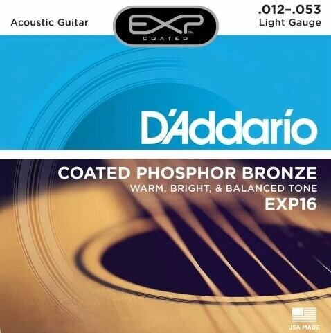 Струны для акустической гитары D'Addario EXP16