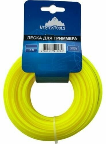 Леска для триммера VERTEXTOOLS 2.4 мм, звезда 15 м