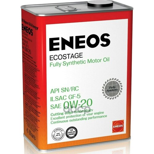 ENEOS Масло Моторное Eneos Ecostage Sn Синтетика 0W20 4Л