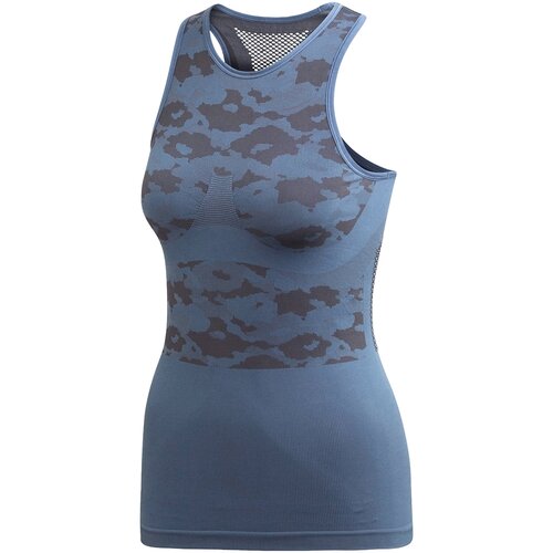 Майка adidas Essentials Seamless Tank Top, размер XS INT, синий майка adidas essentials seamless tank top размер s int серый красный