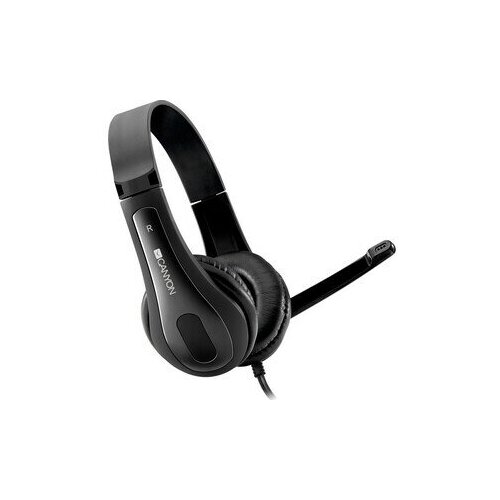 Гарнитура Canyon HSC-1 basic PC headset with microphone, combined 3.5mm plug, leather pads, Flat cable length 2.0m, 160*60*16 (CNS-CHSC1B)