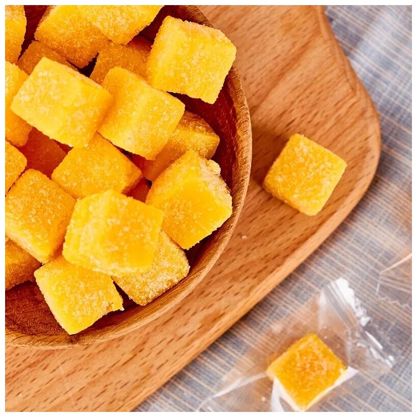 Конфеты Кубики манго без сахара / Королевский Манго / Желейные конфетки mango 500 гр