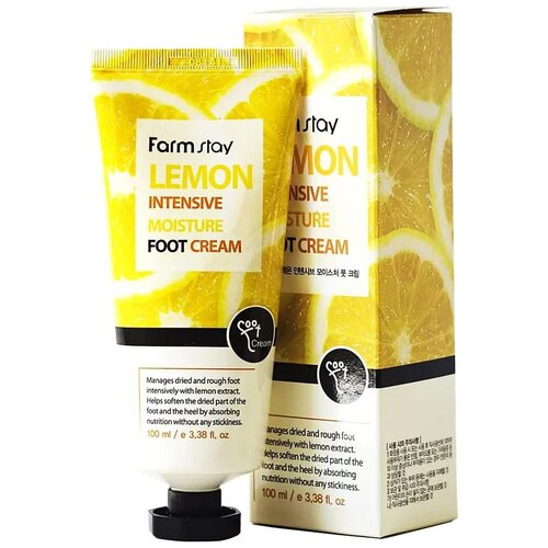 Крем для ног смягчающий с экстрактом лимона FarmStay Lemon Intensive Moisture Foot Cream крем для ног смягчающий с экстрактом лимона farmstay lemon intensive moisture foot cream