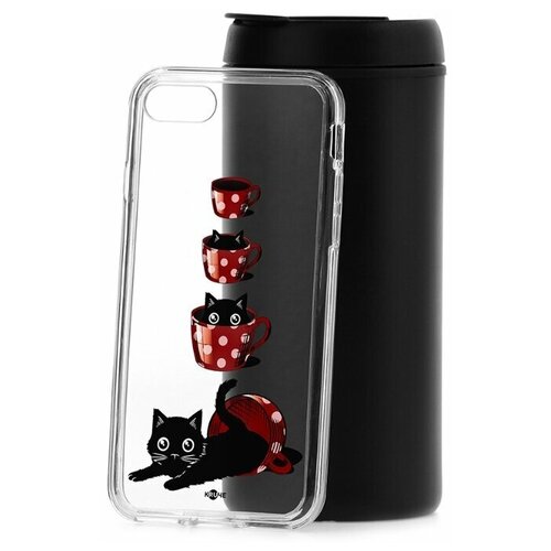 фото Чехол на айфон 7 kruche print котенок в чашке кruче