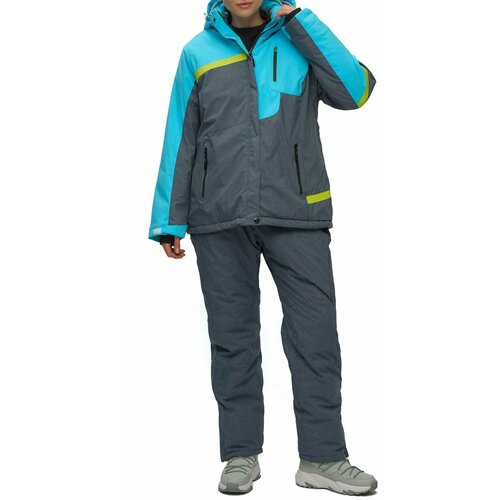Комплект с брюками  для сноубординга, зимний, силуэт полуприлегающий, утепленный, водонепроницаемый, размер 54, голубой