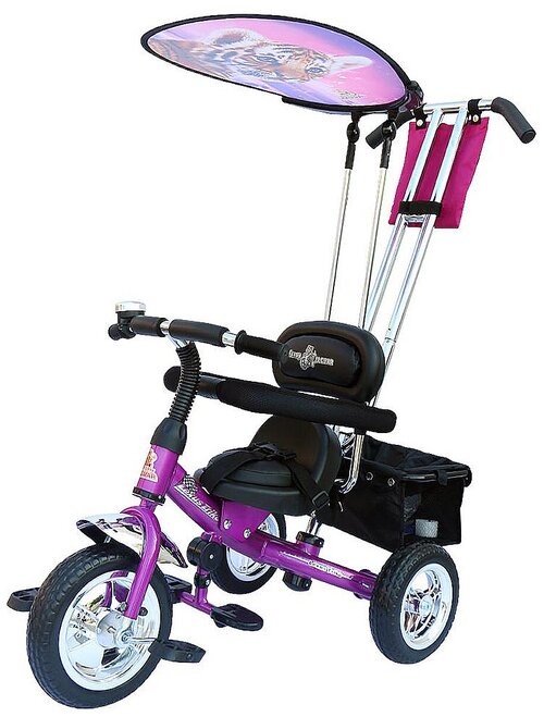 Детский трехколесный велосипед с крышей (Фиолетовый)