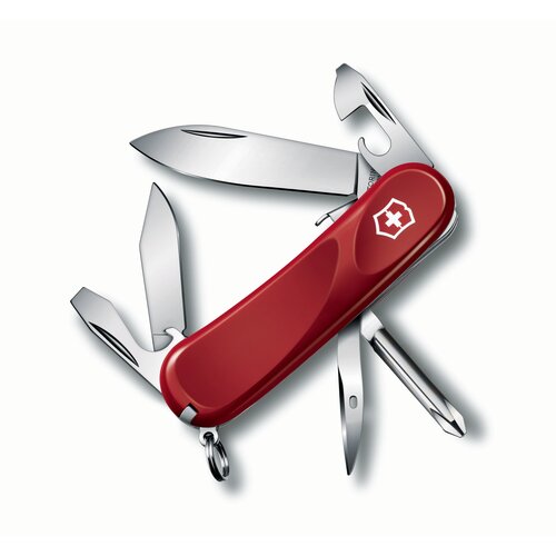 Нож перочинный VICTORINOX Evolution S111 85 мм 12 функций 2.4603SE красный с фиксатором лезвия