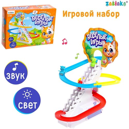 Игровой набор «Весёлые игры», звук, свет носорог игрушка на руку для малышей музыкальная перчаточная игрушка haba