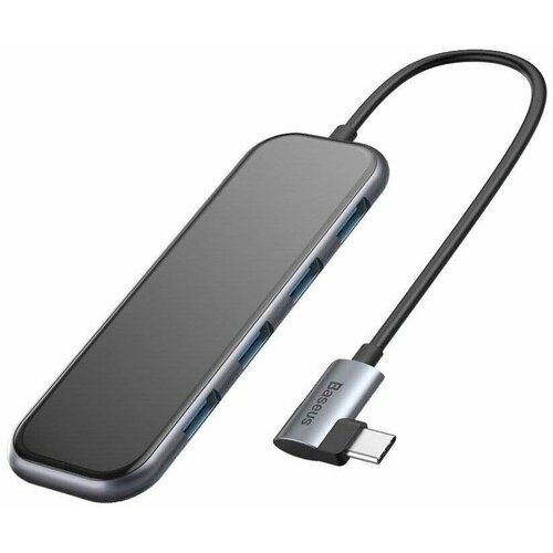 Хаб Baseus Multi-functional HUB USB Type-C to 4xUSB 30USB-C PD Deep Gray CAHUB-EZ0G 321900₽