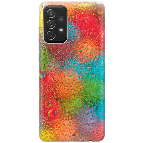 ультратонкий силиконовый чехол накладка для samsung galaxy m31 с принтом капли и разноцветные шары Ультратонкий силиконовый чехол-накладка для Samsung Galaxy A72 с принтом Капли и разноцветные шары
