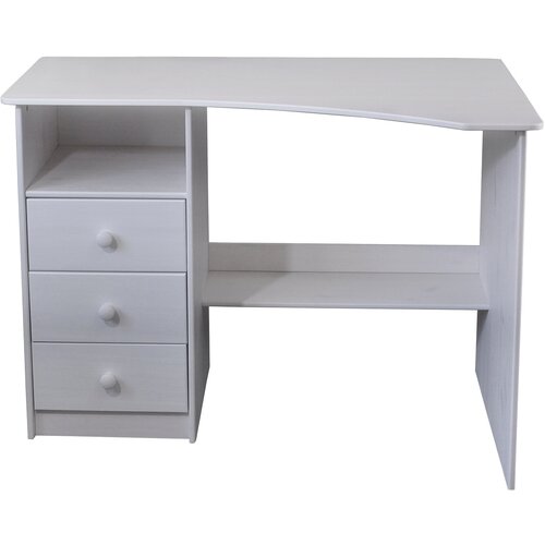 Стол письменный Корнер 3 ящика (белый / правый)