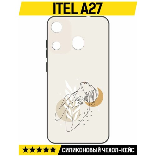 Чехол-накладка Krutoff Soft Case Женственность для ITEL A27 черный